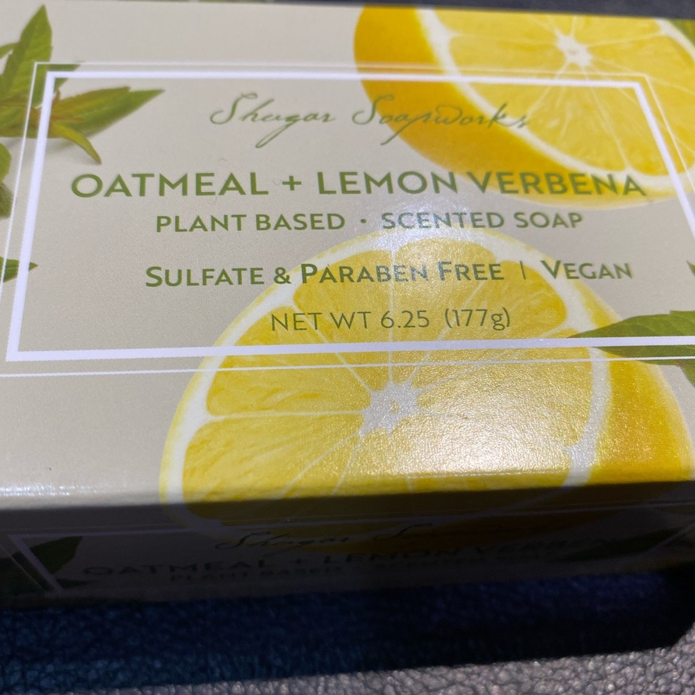 Shugar Soapworks Oatmeal + Verbena Scented Soap x2